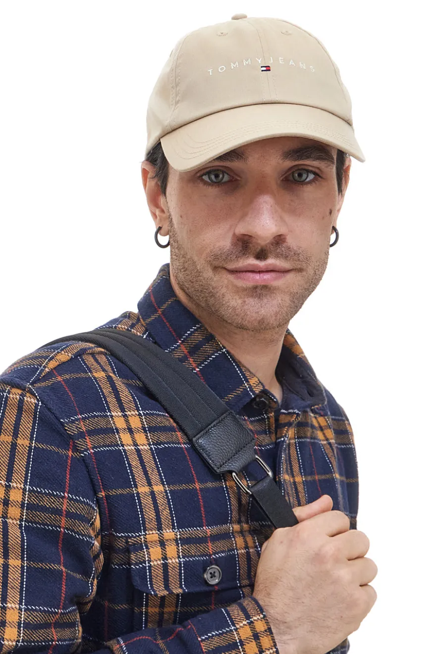 Cappello beige con logo ricamato Tommy jeans CAP