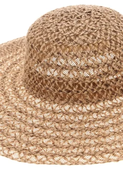 Cappello Beige Intrecciato a Tesa Larga Selun beach SUI 261002/A