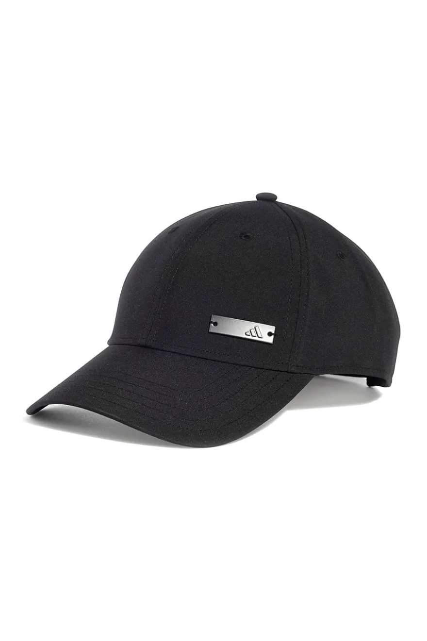 Cappello nero con placca logo Adidas BB CAP LT MET