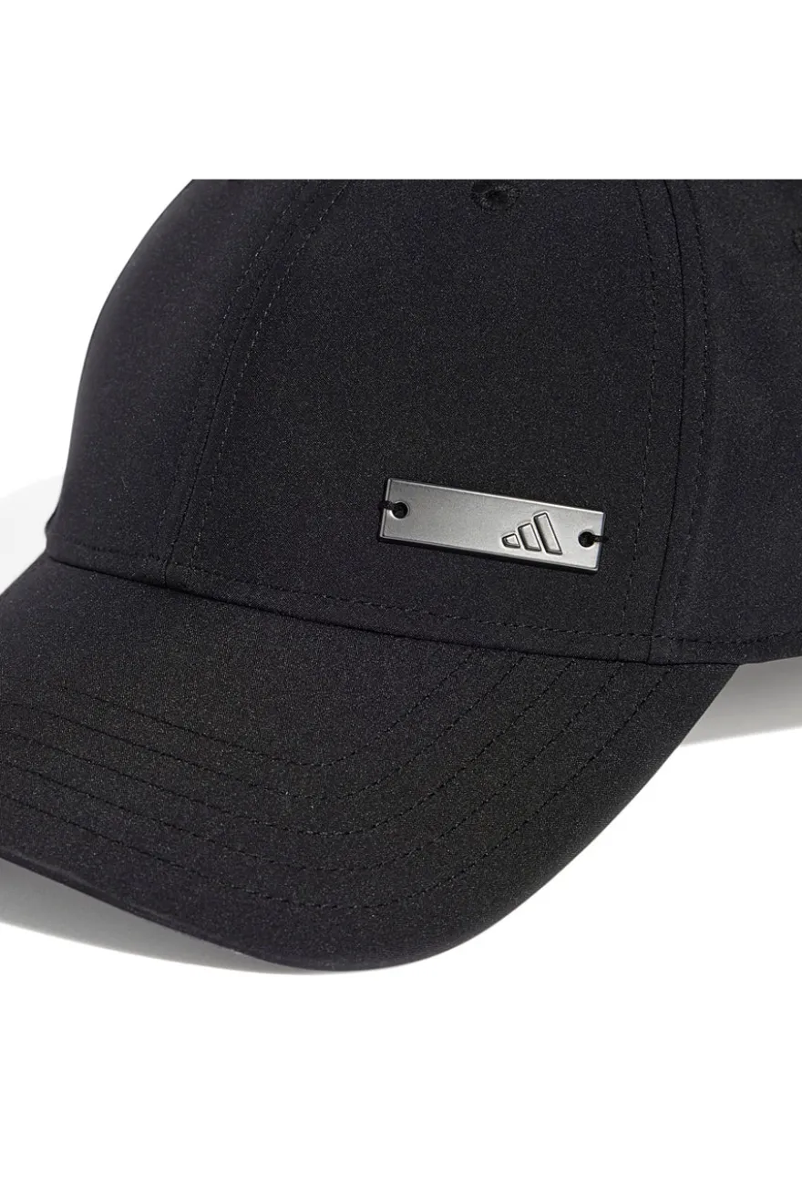 Cappello nero con placca logo Adidas BB CAP LT MET