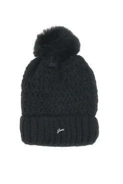 Cappello nero con pon pon interno caldo GianMarco Venturi CLASS 66303V