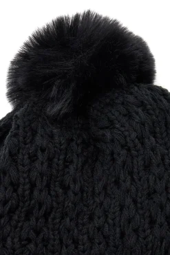 Cappello nero con pon pon interno caldo GianMarco Venturi CLASS 66303V
