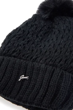 Cappello nero con pon pon interno caldo GianMarco Venturi CLASS 66303V