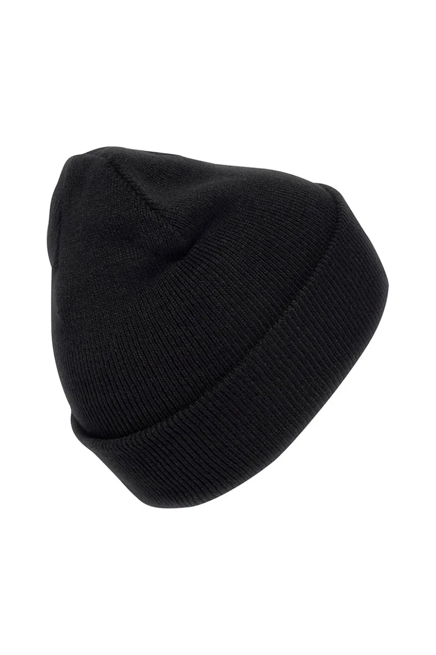 Cappello nero in maglia con logo ricamato Adidas NEW LOG BEA CUF