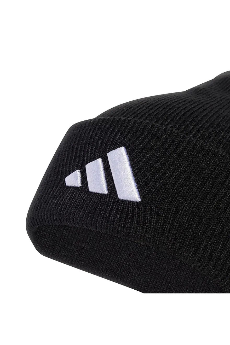 Cappello nero in maglia con logo ricamato Adidas NEW LOG BEA CUF