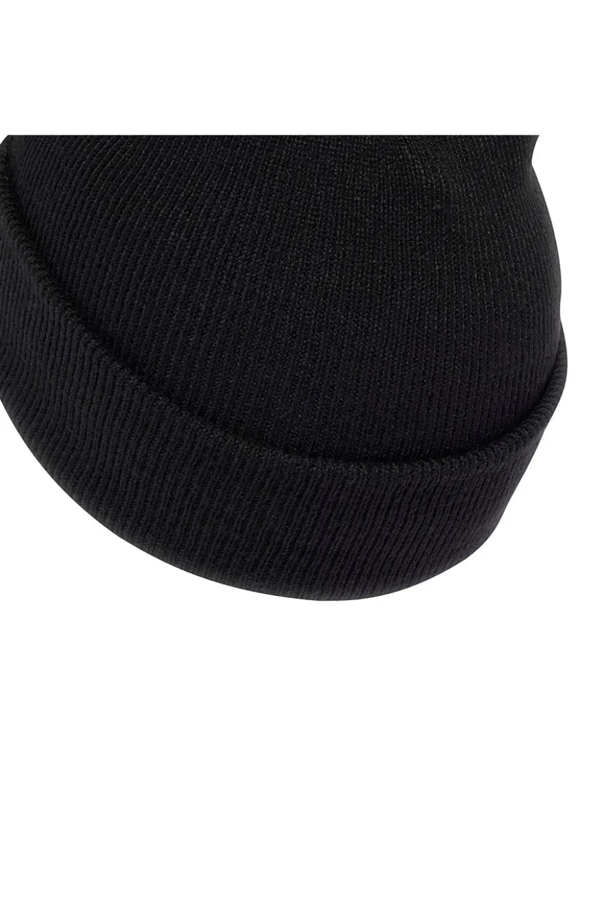 Cappello nero in maglia con logo ricamato Adidas NEW LOG BEA CUF
