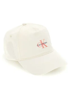 Cappello panna con logo Calvin klein CK CAP