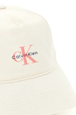 Cappello panna con logo Calvin klein CK CAP