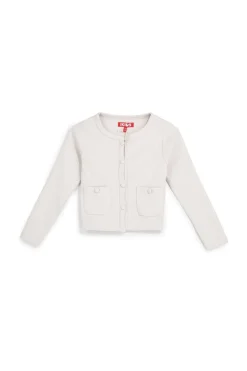 Cardigan beige in cotone con bottoni Pitt kids Pt-g-f-9055