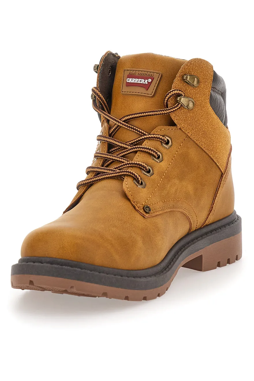 Carrera CAM759056068 Leder-Ankle-Boots mit gepolstertem Schaftrand