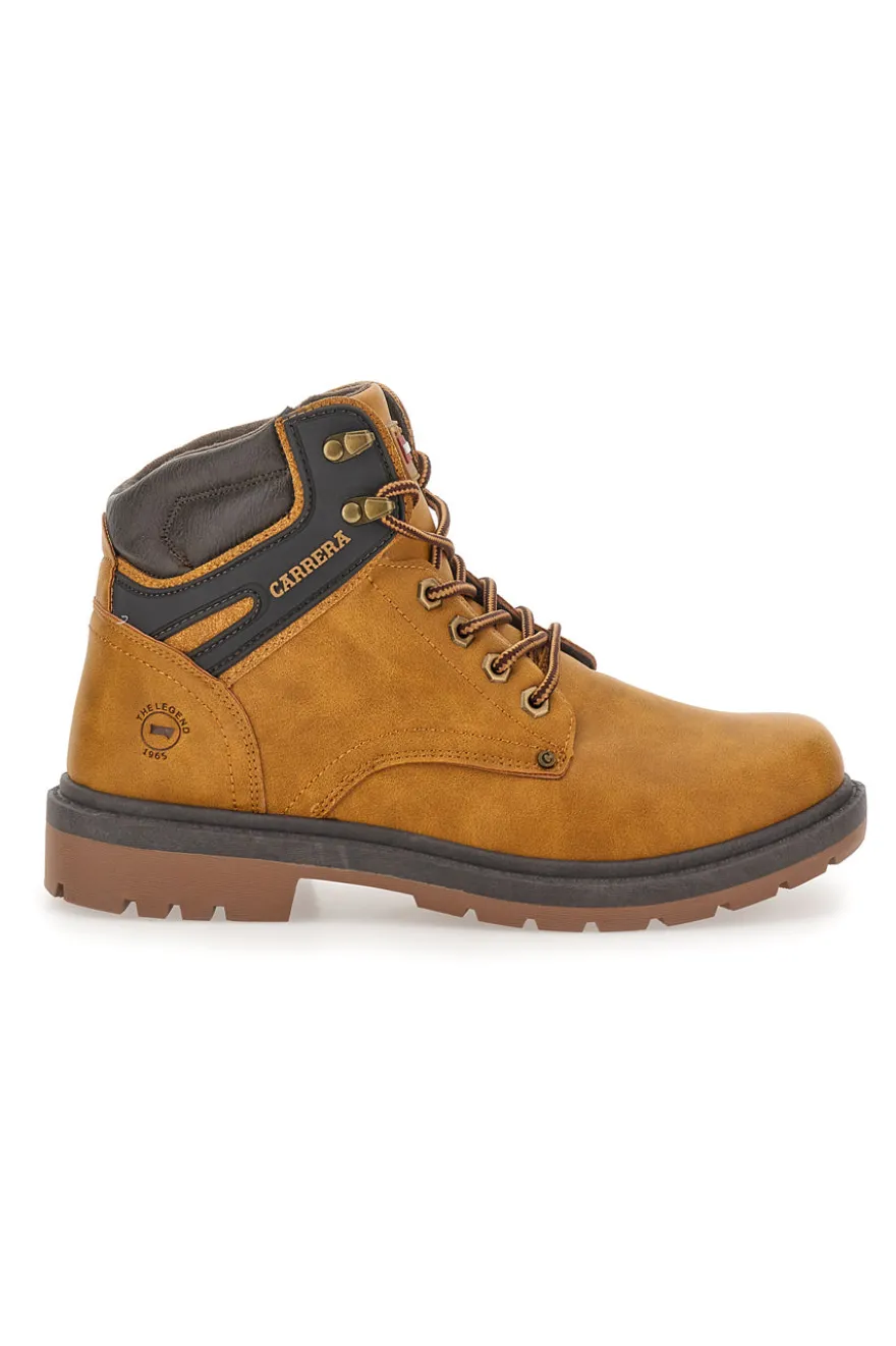 Carrera CAM759056068 Leder-Ankle-Boots mit gepolstertem Schaftrand