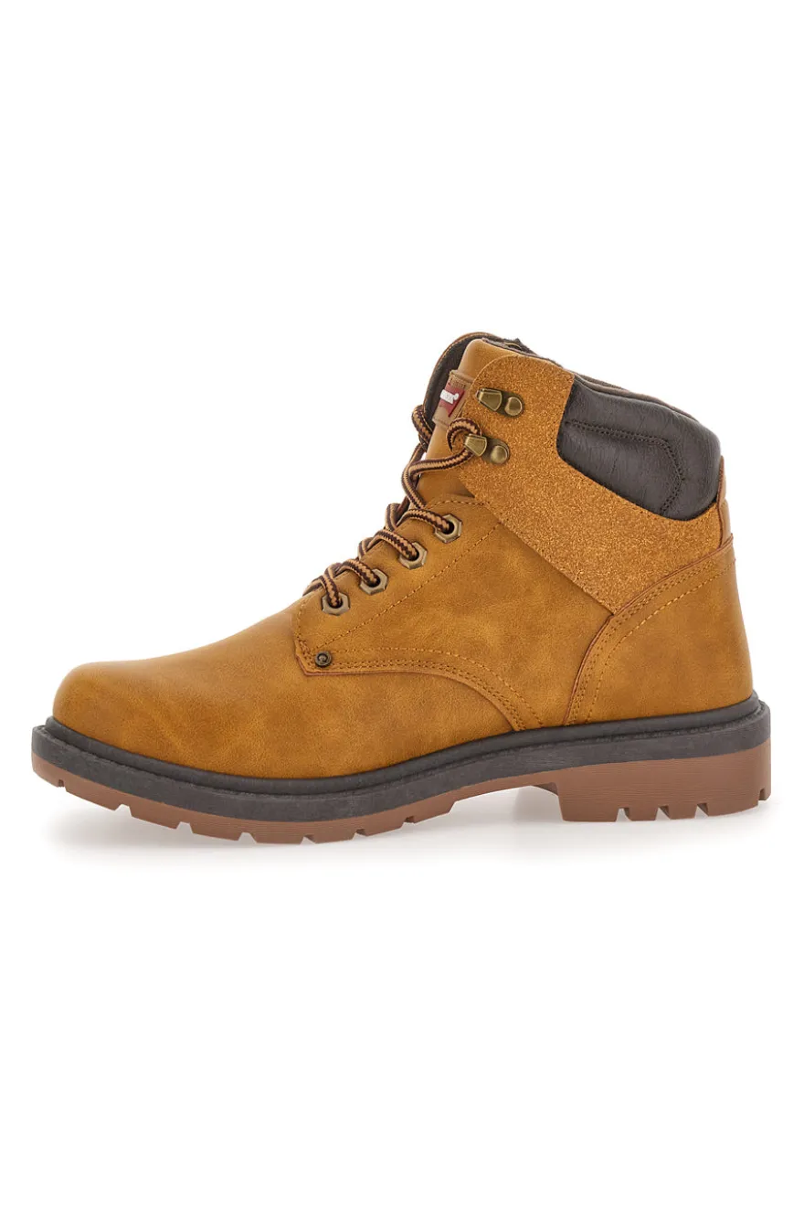 Carrera CAM759056068 Leder-Ankle-Boots mit gepolstertem Schaftrand