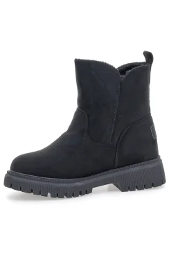 Carrera CAW759102020 schwarze Stiefeletten mit seitlichem Reißverschluss und Fellfutter