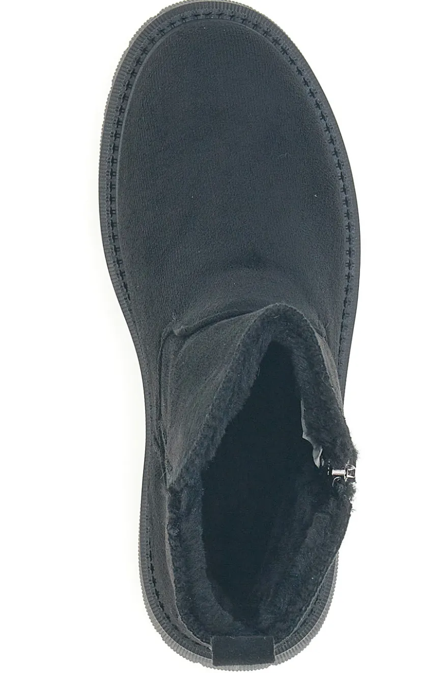 Carrera CAW759102020 schwarze Stiefeletten mit seitlichem Reißverschluss und Fellfutter