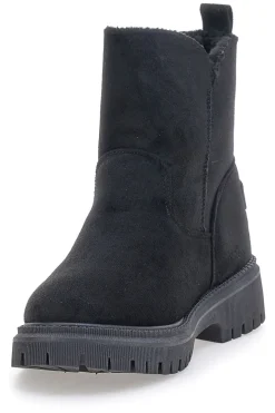 Carrera CAW759102020 schwarze Stiefeletten mit seitlichem Reißverschluss und Fellfutter