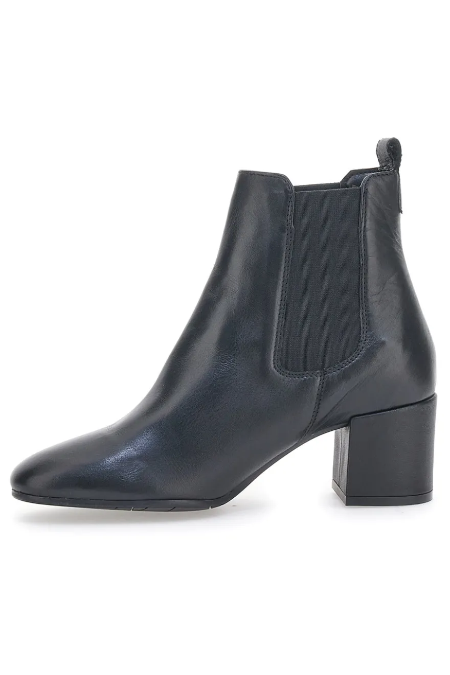 Chelsea Boots con Tacco Pittarello Glam 44225 Nero Vera Pelle