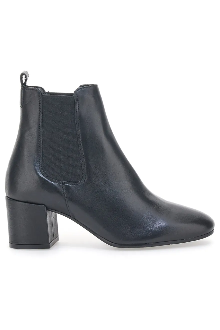 Chelsea Boots con Tacco Pittarello Glam 44225 Nero Vera Pelle