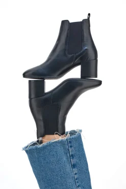 Chelsea Boots con Tacco Pittarello Glam 44225 Nero Vera Pelle