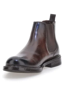 Chelsea boots marroni con inserti elastici Andrea Bruni OM08