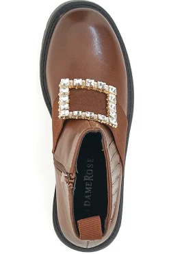 Chelsea-Stiefel mit Schnalle Dame Rose 843