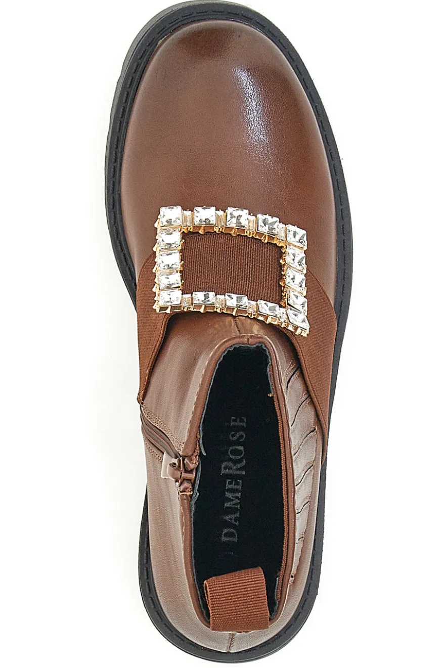 Chelsea-Stiefel mit Schnalle Dame Rose 843