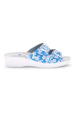 Ciabatta azzurra con sottopiede in pelle Best Medical 122F