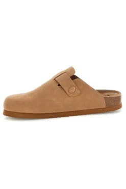 Ciabatta beige con sottopiede in pelle Superga S11U700