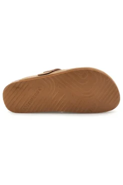 Ciabatta beige con sottopiede in pelle Superga S11U700