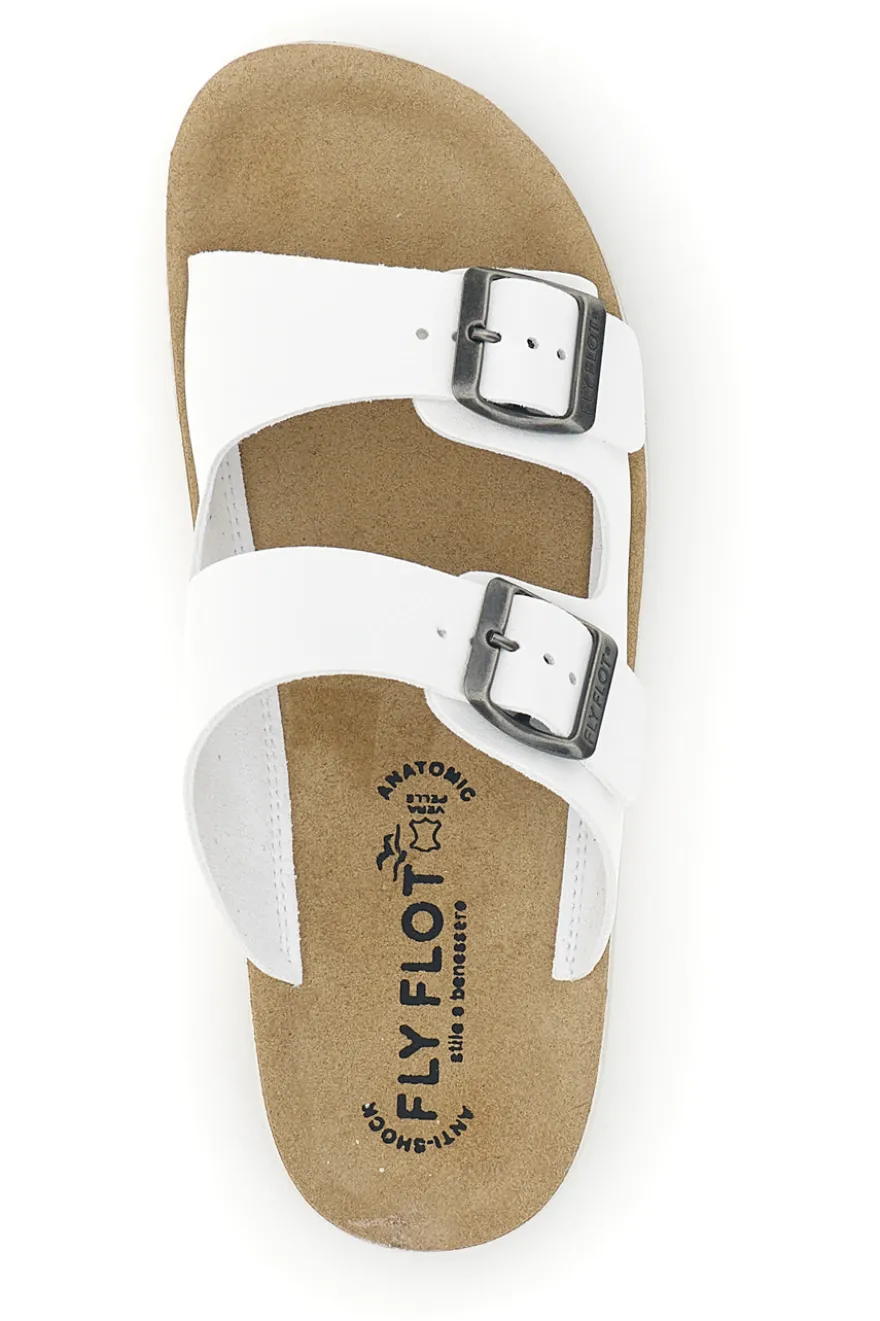 Ciabatta bianca con plantare anatomico Fly Flot 90770G642C