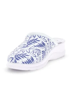 Ciabatta bianca e blu professionale con sottopiede in pelle Best Medical 2883