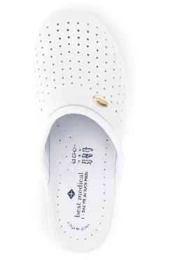Ciabatta bianca professionale con sottopiede in pelle Best Medical 2883