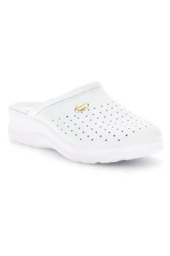Ciabatta bianca professionale con sottopiede in pelle Best Medical 2883