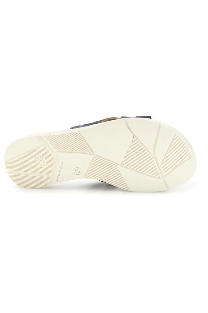Ciabatta blu con fasce incrociate Plocadi A61JENV
