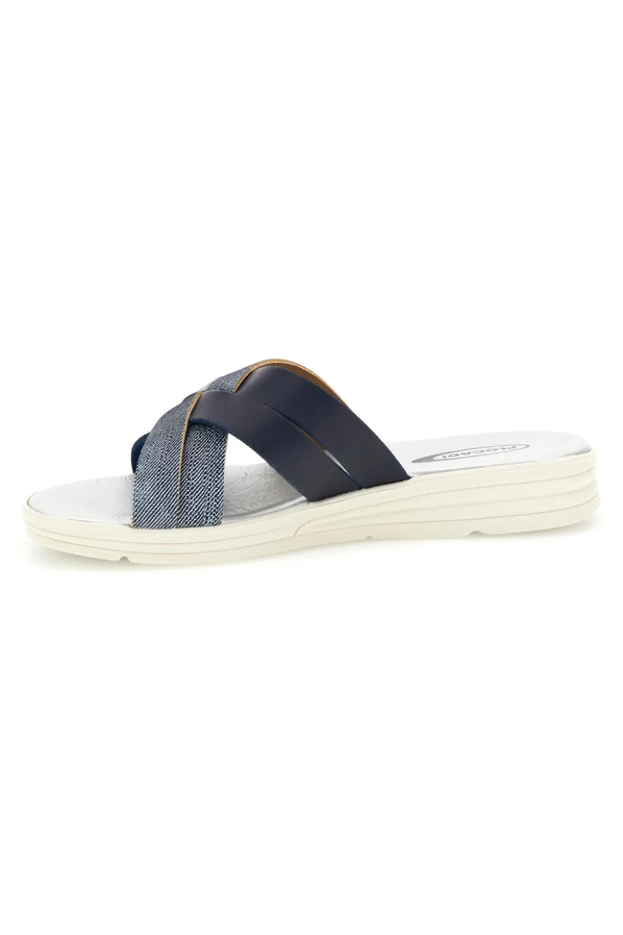 Ciabatta blu con fasce incrociate Plocadi A61JENV