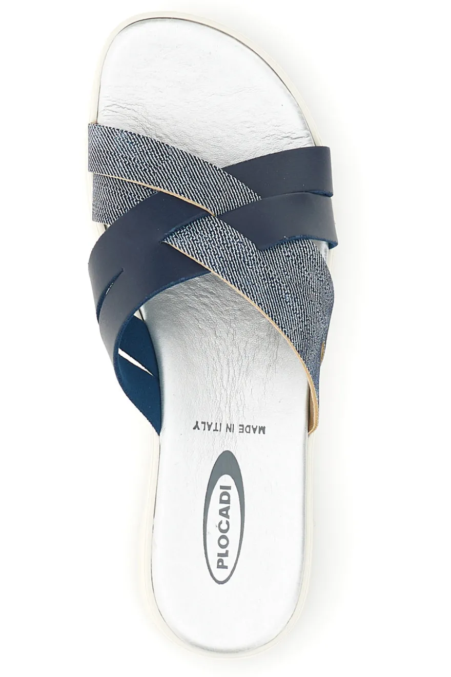 Ciabatta blu con fasce incrociate Plocadi A61JENV