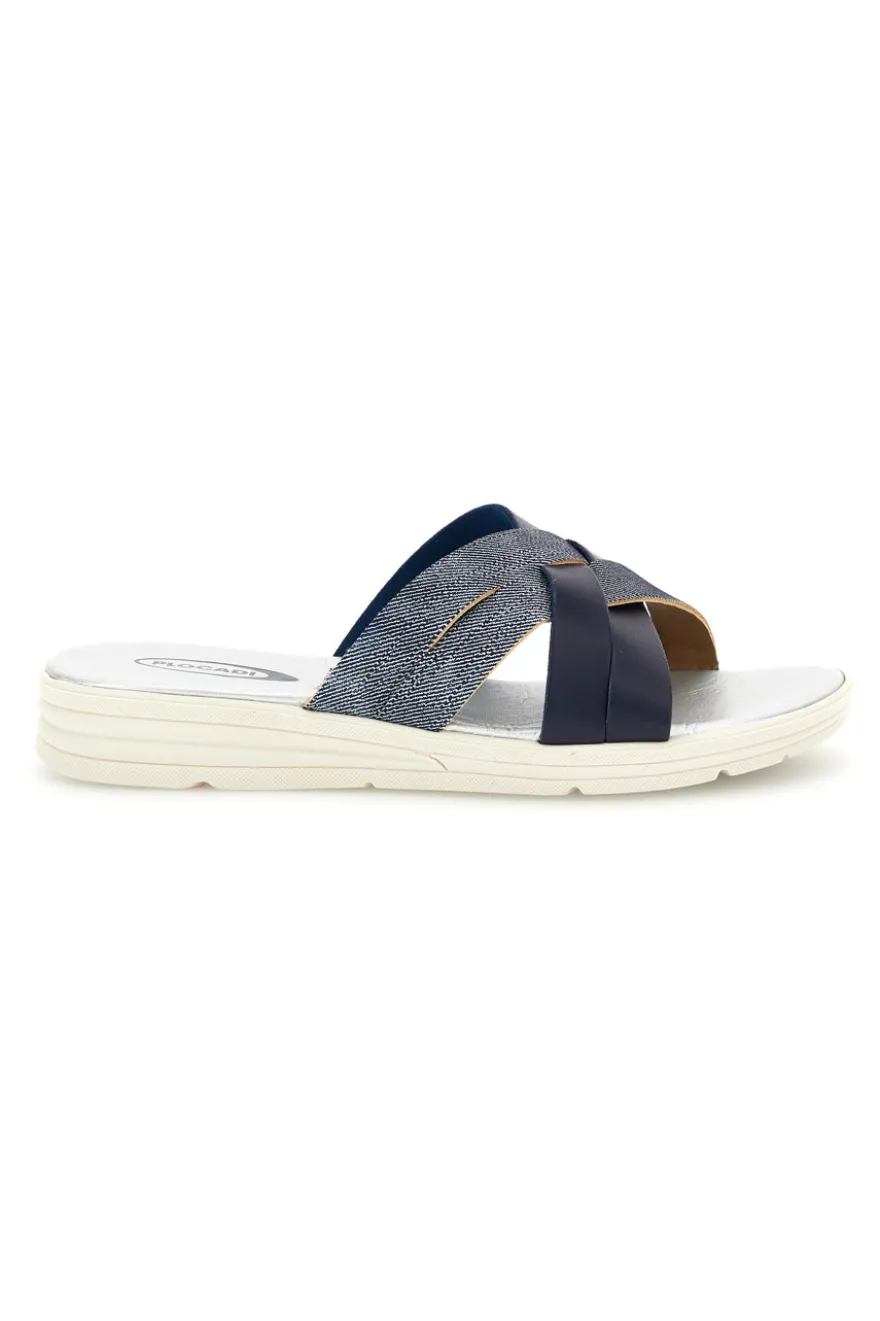Ciabatta blu con fasce incrociate Plocadi A61JENV