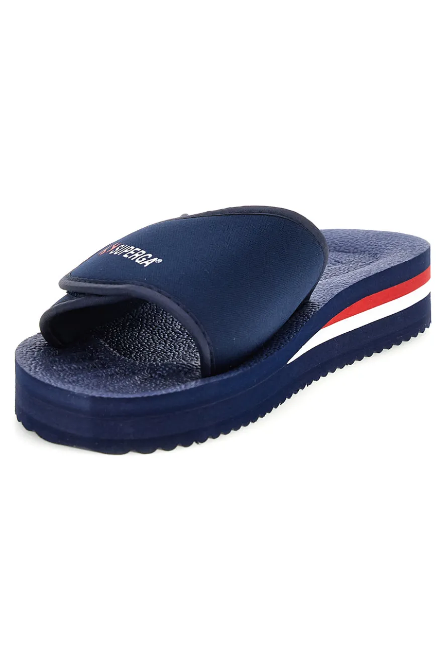 Ciabatta blu con fascia regolabile Superga S24E702