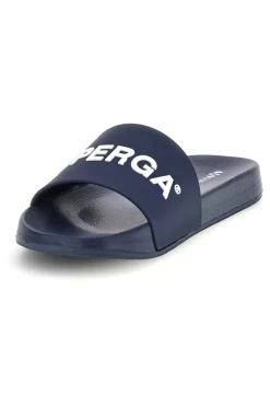 Ciabatta blu con logo Superga S24U433