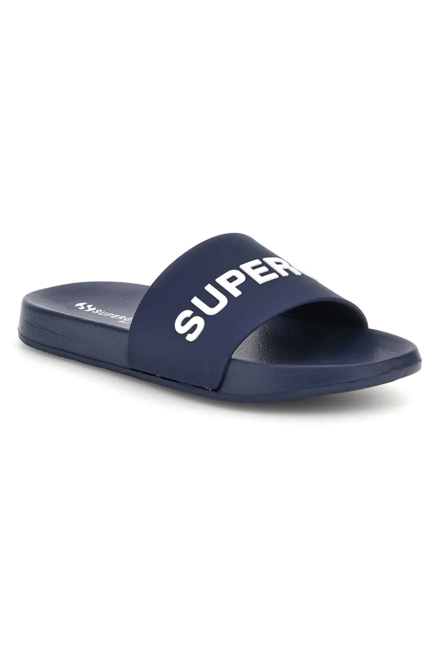 Ciabatta blu con logo Superga S24U433