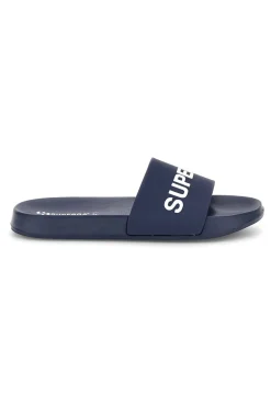 Ciabatta blu con logo Superga S24U433
