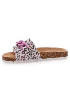 Ciabatta Leopardata rosa e bianca PITT KIDS 14400