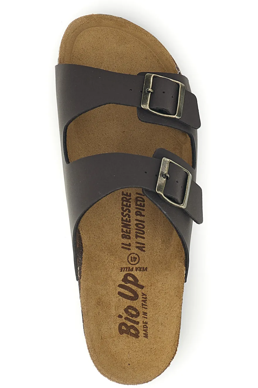 Ciabatta marrone in vera pelle Bio Up 101