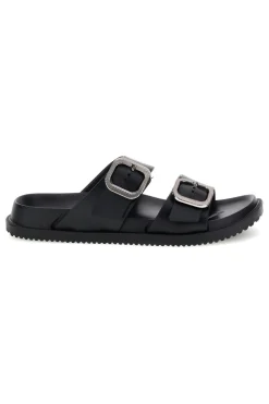 Ciabatta nera con doppia fibbia Superga S87Y832