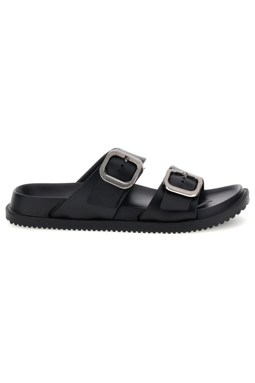 Ciabatta nera con doppia fibbia Superga S87Y832