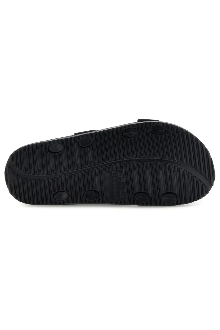 Ciabatta nera con doppia fibbia Superga S87Y832