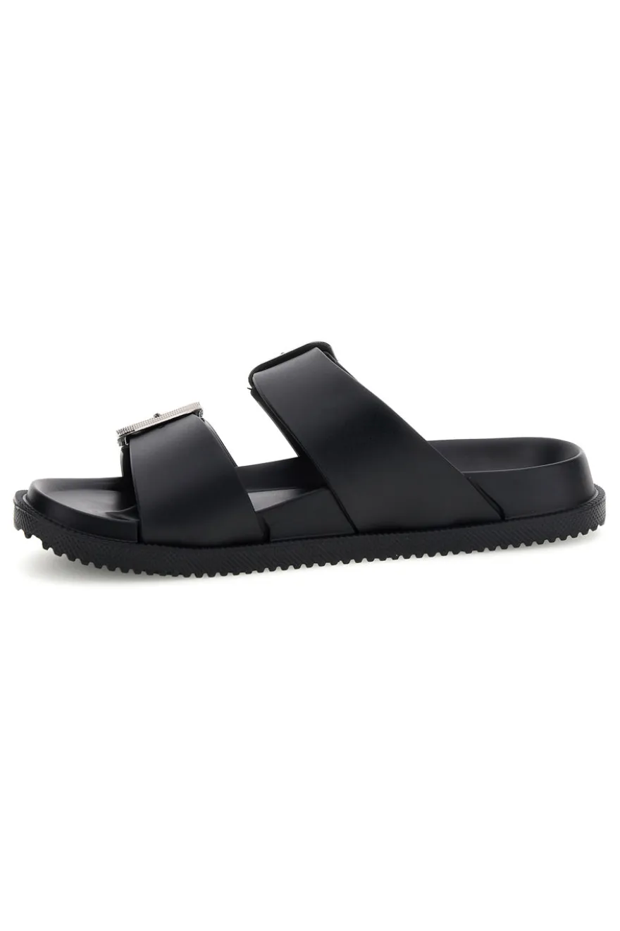 Ciabatta nera con doppia fibbia Superga S87Y832