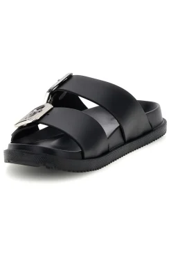 Ciabatta nera con doppia fibbia Superga S87Y832