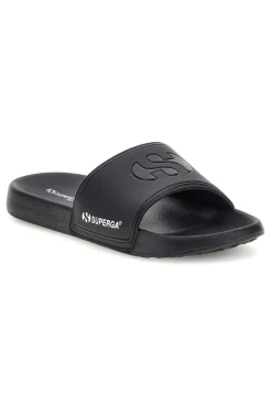 Ciabatta nera con fascia logo Superga S24S753