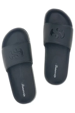 Ciabatta nera con fascia logo Superga S24S753