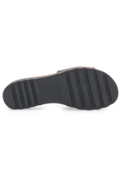Ciabatta Nera con Fascia in Pelle e Catena Decorativa PITTARELLO 333170811